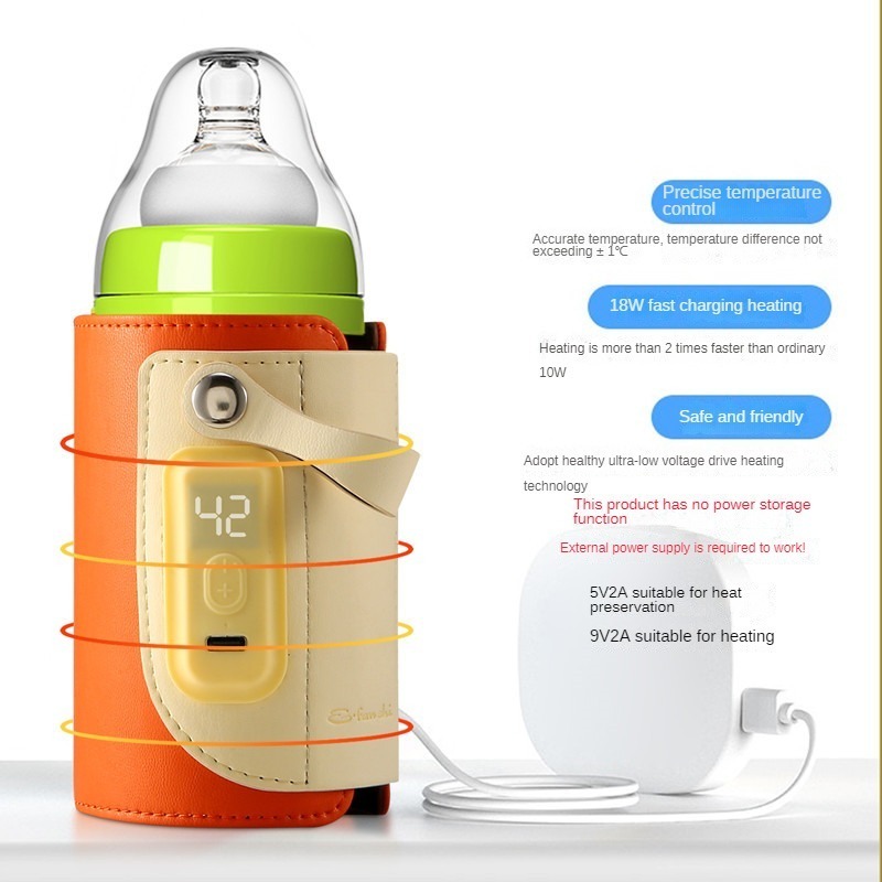 Wholesale Thermos Cover Intelligent Temperature Control Fast Glass Feeding Bottle For Babies Portable Travel Warmer