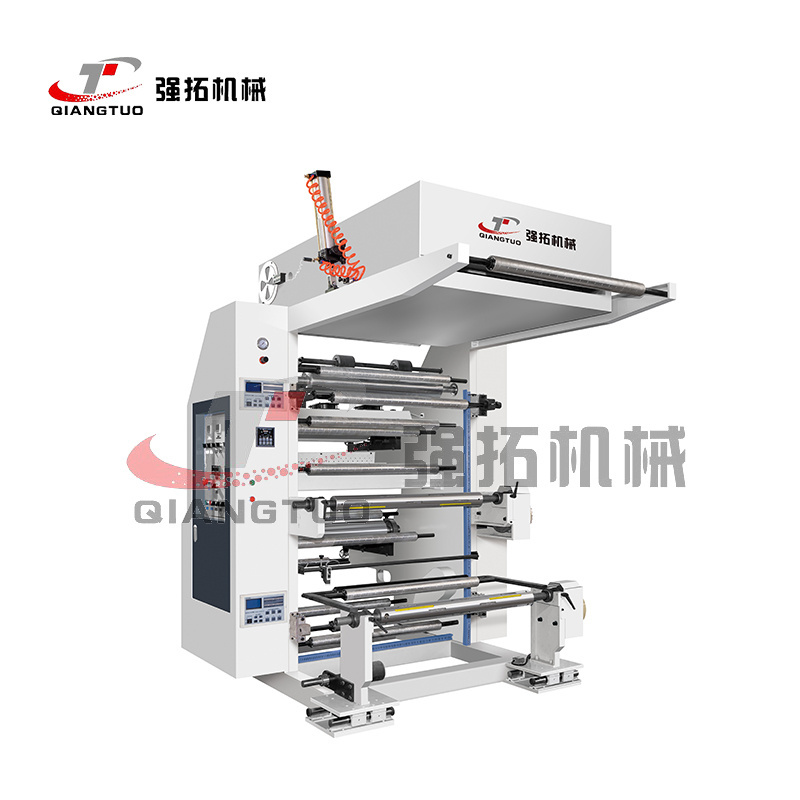 QTL Type high speed Nonwoven Fabric Flexo 2 /4 / 6Colour Printing Machine roll to roll fabric printing machine