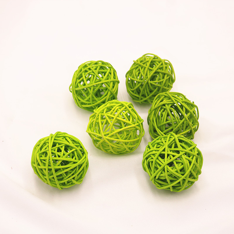 New Wholesale Decoration Circles Seagrass Ball Rattan Christmas Bauble Designer Modern For Christmas Tree Decoration.