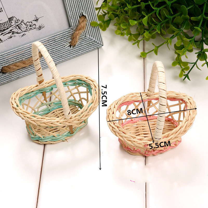 Portable White Willow Weaving Storage Basket Small Willow Christmas Fashion Empty Gift Basket