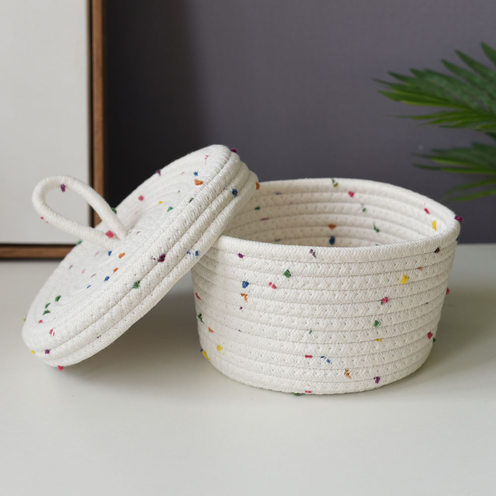 Wholesale Cheap High Quality Fashion Durable Washable Extra Large Cotton Rope Basket For Basket Nursery Shoe Pets Laundry