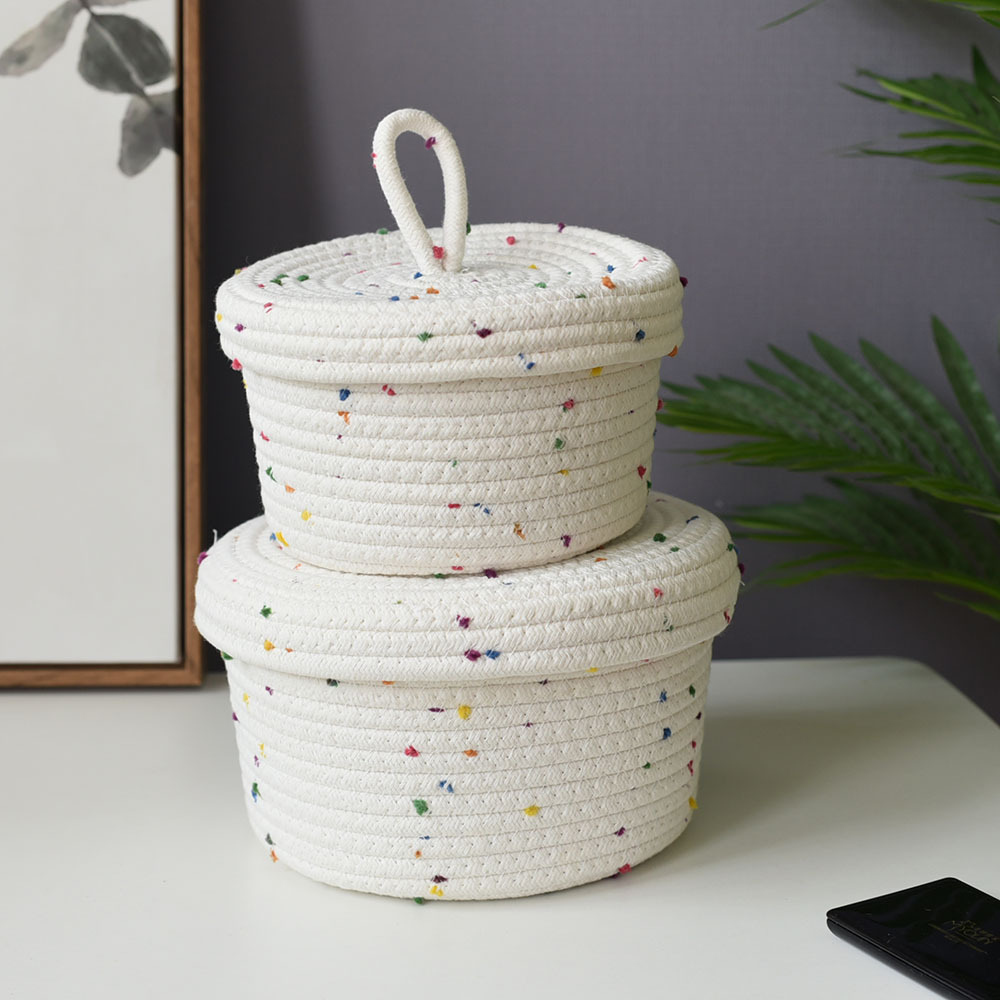 Wholesale Cheap High Quality Fashion Durable Washable Extra Large Cotton Rope Basket For Basket Nursery Shoe Pets Laundry