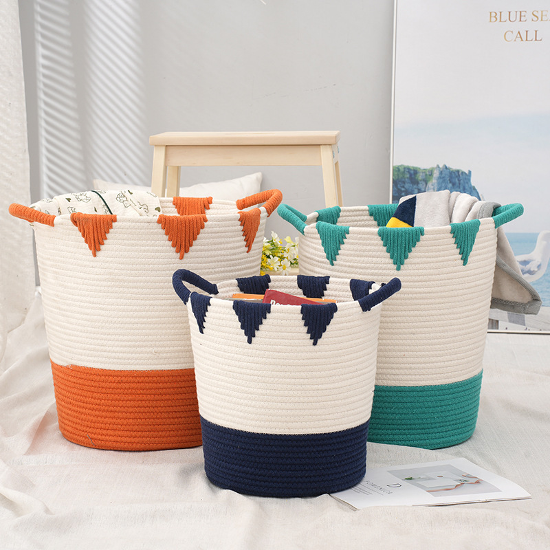 Woven Basket, Bathroom Towel Blanket Rope Basket Storage Boxes & Bins Foldable Opp Bag Clothing Organizer Modern Folding