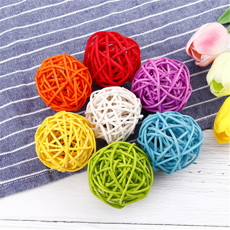 New Wholesale Decoration Circles Seagrass Ball Rattan Christmas Bauble Designer Modern For Christmas Tree Decoration.