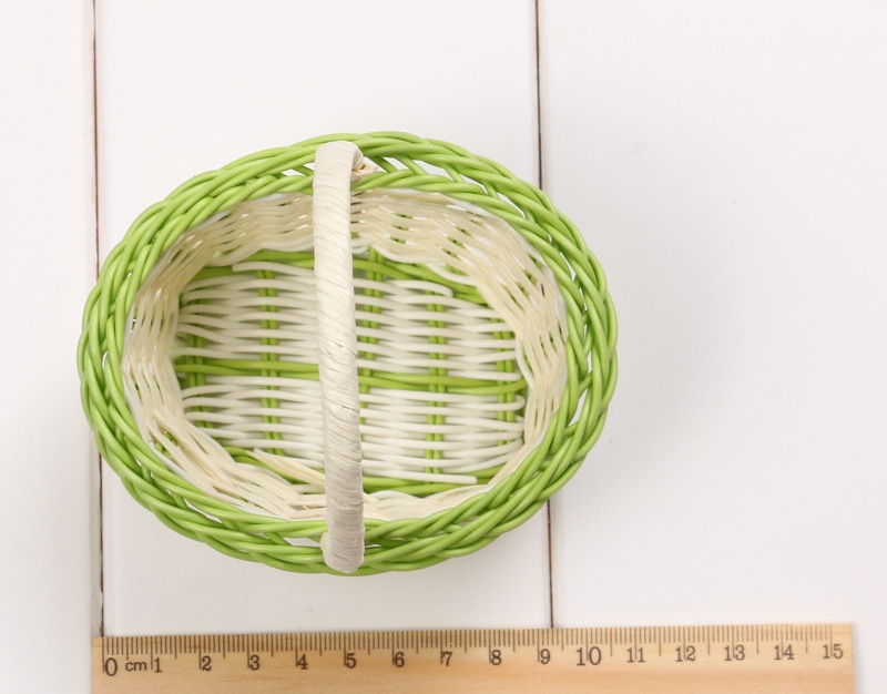 Factory Direct Small Mini Gift Blue Natural Round Wicker Basket For Flowers