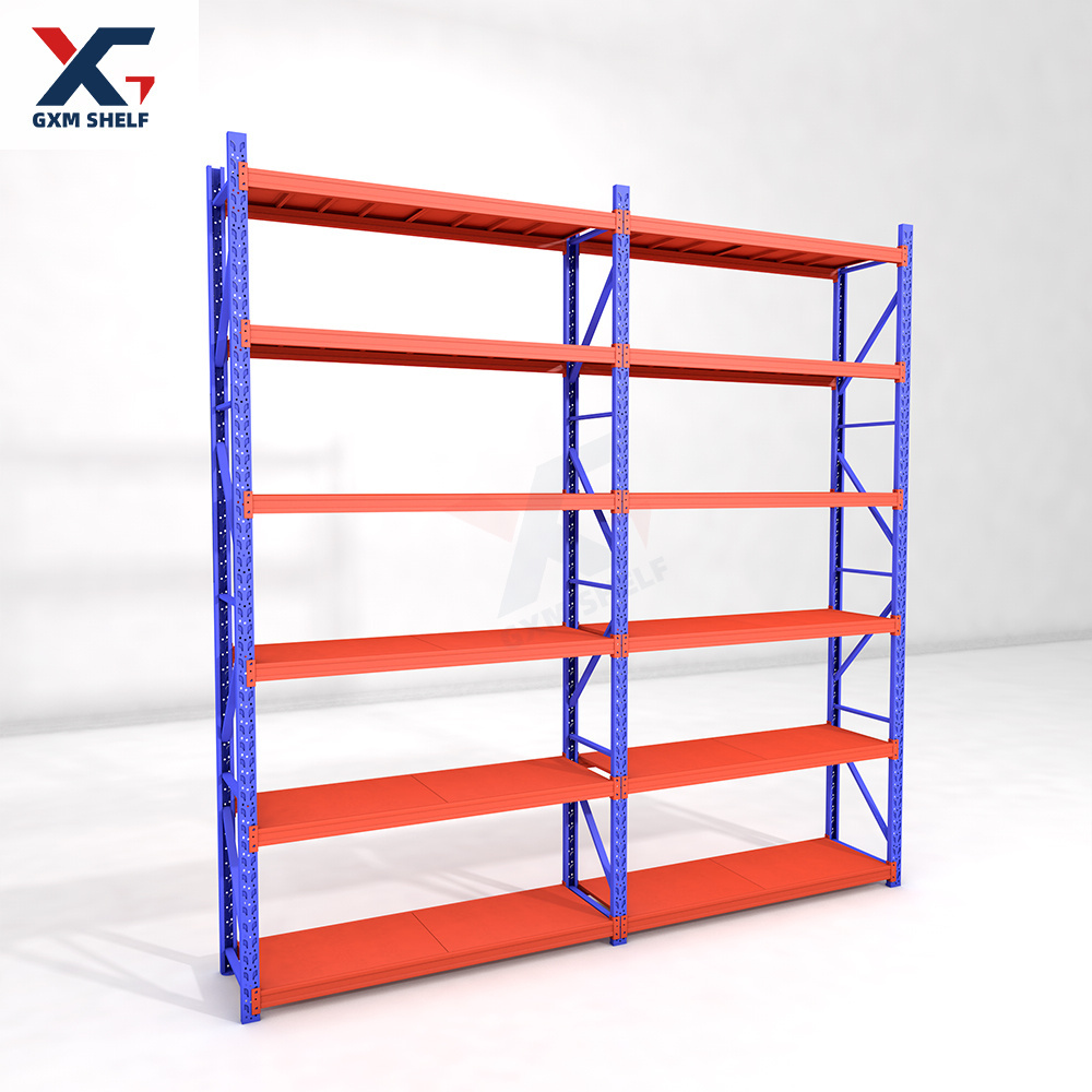 Light storage shelf 6 layer metal steel rack butterfly hole 300KG rack