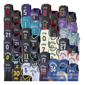 All 32 Teams 2024 Season Basketball Jersey Wembanyama Brunson Haliburton Devin Booker Tatum Bryant Stephen Curry Uniform