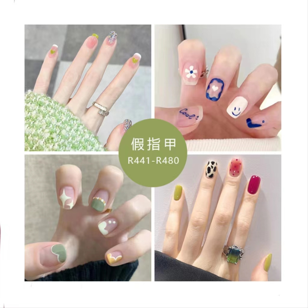 24Pcs/Set With Sticker Rainbow Ballerina Full Cover Art Tips Artificial Long Coffin Designed Press On Nails 2024