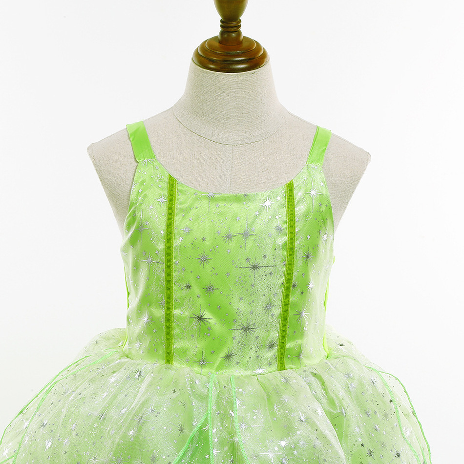 Flower Girl Spot Cosplay Performance Cartoon Costume Tinker Bell Fairy Tinkerbell Princess Dress With Wing