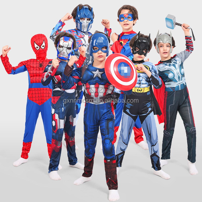 2023 New Children's Boys Costume Spiderman Far From Home Peter Parker Cosplay Costume Zentai Spiderman Pattern Body Bodysuits