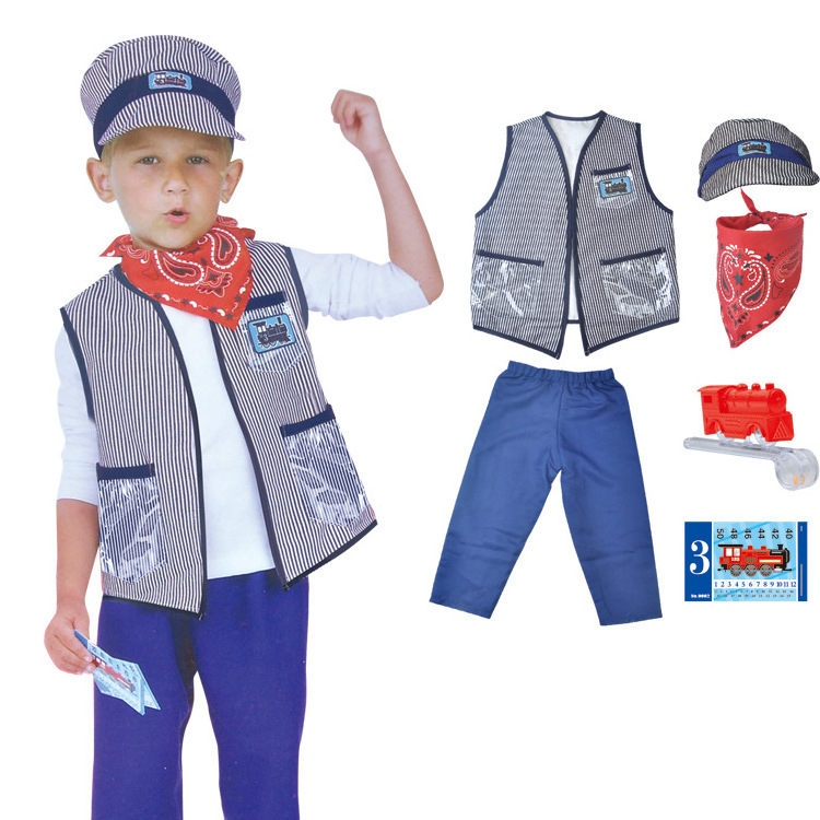 3-8y Kids Surgeon Nurse Fireman Police Worker Judge Cook Astronaut Waitress Doctor Lawyer Stewardess Cosplay Costumes