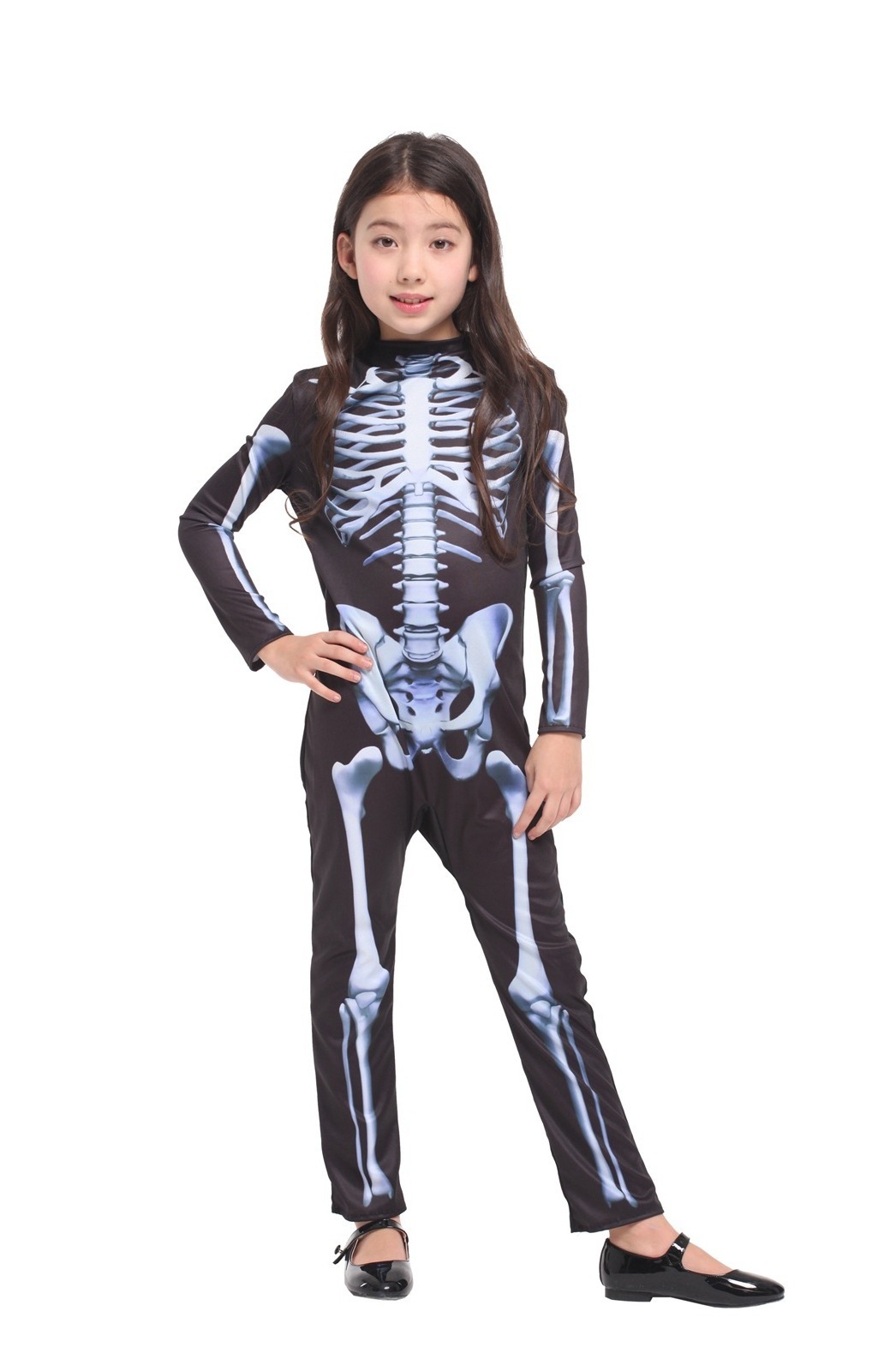 2024 Skeleton Clothing for Kids 3D Printed Carnival Halloween Bodysuit with Luminous Horror Skull Rack TV & Movie Style Costumes