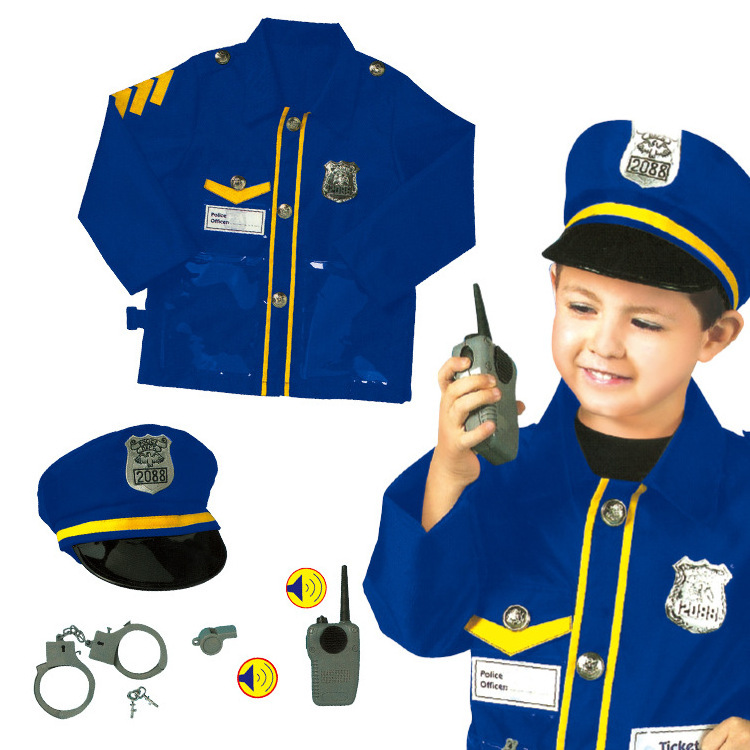 3-8y Kids Surgeon Nurse Fireman Police Worker Judge Cook Astronaut Waitress Doctor Lawyer Stewardess Cosplay Costumes