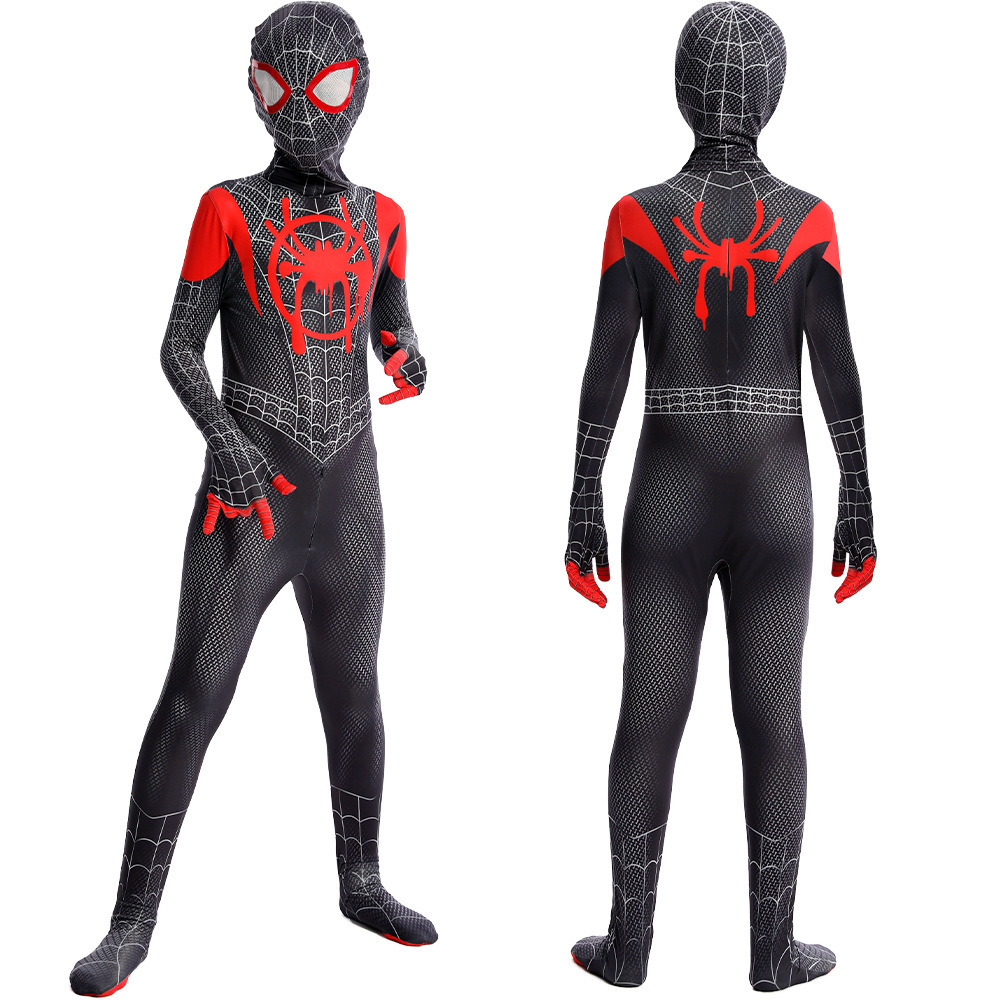 Multiple Styles Halloween costume Red Black Spiderman Costume Super hero Suit Spiderman Costumes Children Kids Cosplay Jumpsuit