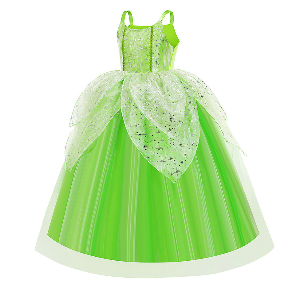 Flower Girl Spot Cosplay Performance Cartoon Costume Tinker Bell Fairy Tinkerbell Princess Dress With Wing