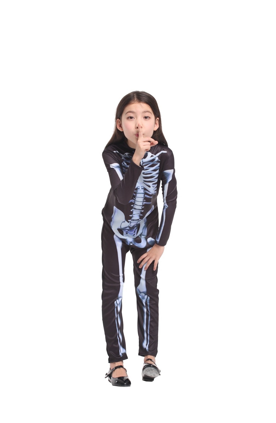 2024 Skeleton Clothing for Kids 3D Printed Carnival Halloween Bodysuit with Luminous Horror Skull Rack TV & Movie Style Costumes