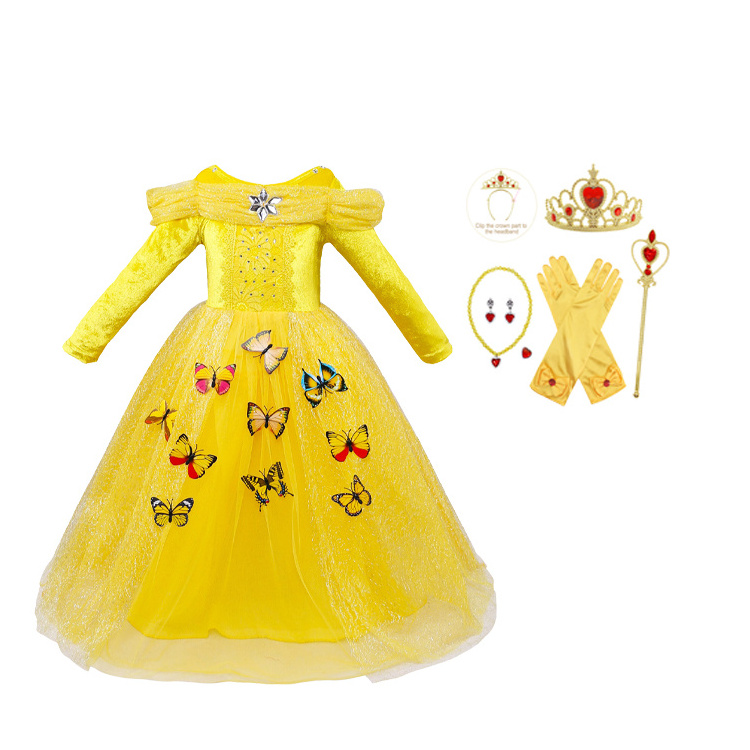 TV & Movie Cind Girls Carnival Wedding Gown Halloween Elsa Kids Dress Party Costume Deluxe Princess Dress Cosplay Costumes