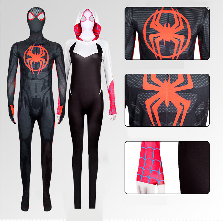 2023 New Children's Boys Costume Spiderman Far From Home Peter Parker Cosplay Costume Zentai Spiderman Pattern Body Bodysuits