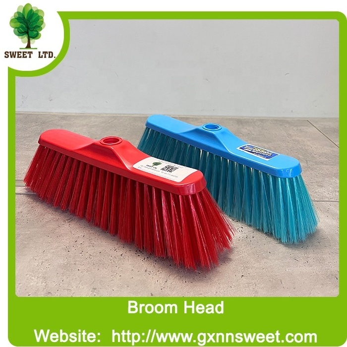 Household Cleaning soft plastic broom brush with mop stick broomstick