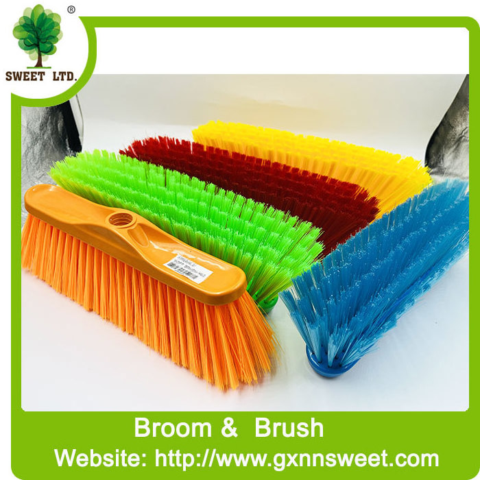 soft broom magic brush floor scraper wholesale plastic broom with wood broomstick iron handle