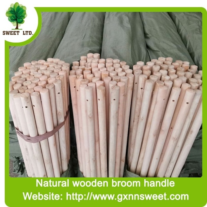 Factory Wholesale brooms & dustpans brush with feathered bristles floor broomstick wooden handle