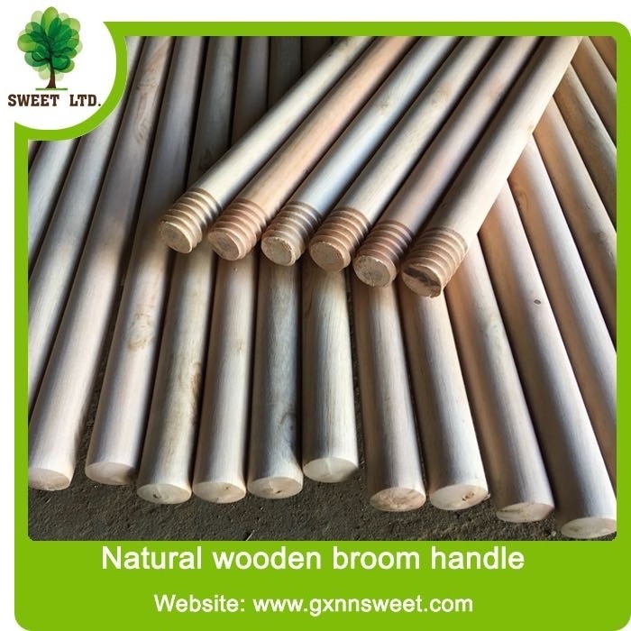 High Quality Polished Eucalyptus Wood Broom Stick for Home sweeping floor Cleaning Broomstick Natural broom handle