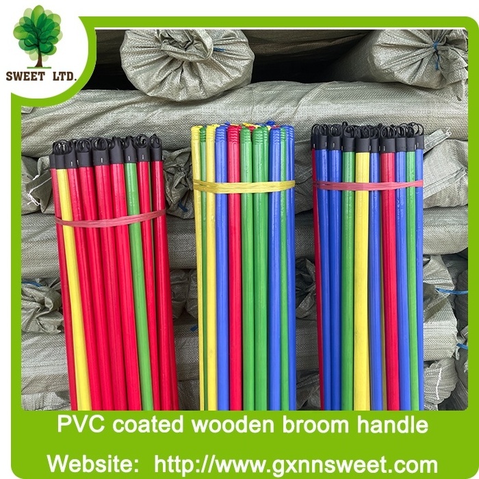 exwork price less $0.1x broom handle wood broom handles for soft brush hard long handle push plastic broom