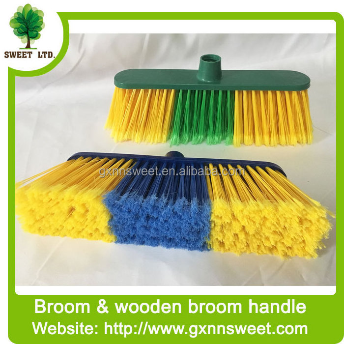 soft hair china wholesale plastic broom flower broom for household cleaning parts broom&dustpan set