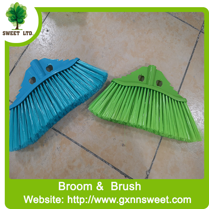 indoor outdoor normal shiny smart push hand brooms and mops with 120cm length wooden broom stick for garden