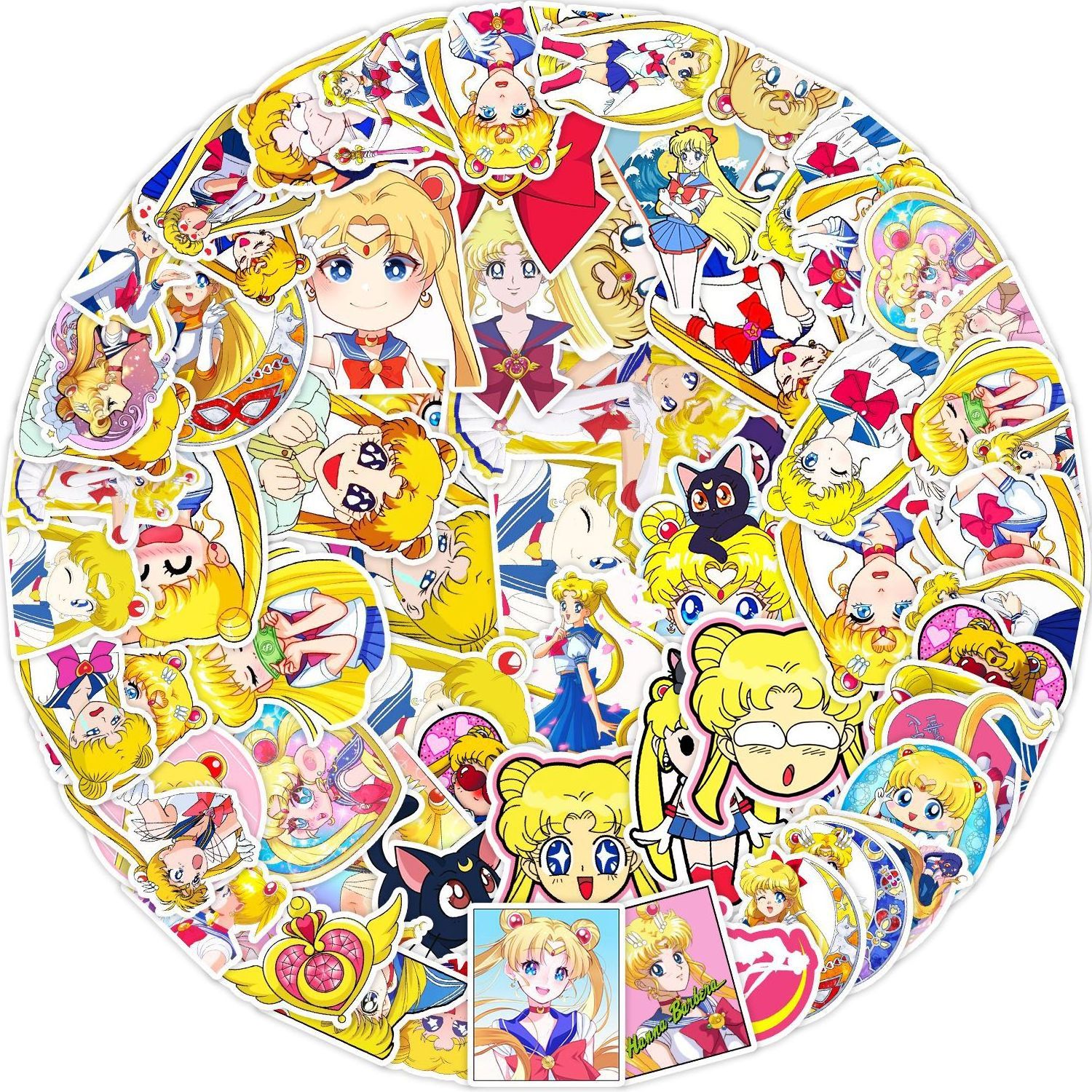 Luggage Laptop Guitar Cup Phone Helmet Skateboard Waterproof 50Pcs Japan Anime SAILOR MOON Stickers Decorative Label