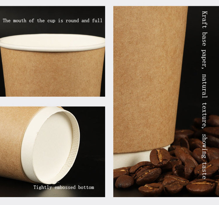 Hot selling wholesale takeout custom logo double wall black eco friendly disposable 7oz paper coffee cups