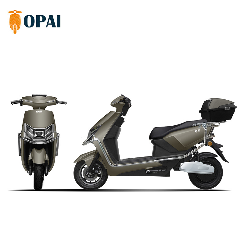 Opai 72V 30AH Electric Moped 2 wheel Adult Pedal Scooter 800W Lead Acid Lithium Battery Mini Chopper Motorcycle High Quality