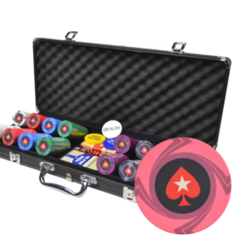 Professional 200pcs Ceramic Poker Chips Set for Casinos with Convenient Storage Case