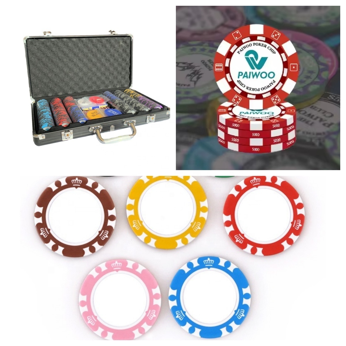 Professional Casino Grade 300pcs Ceramic Poker Chips Set