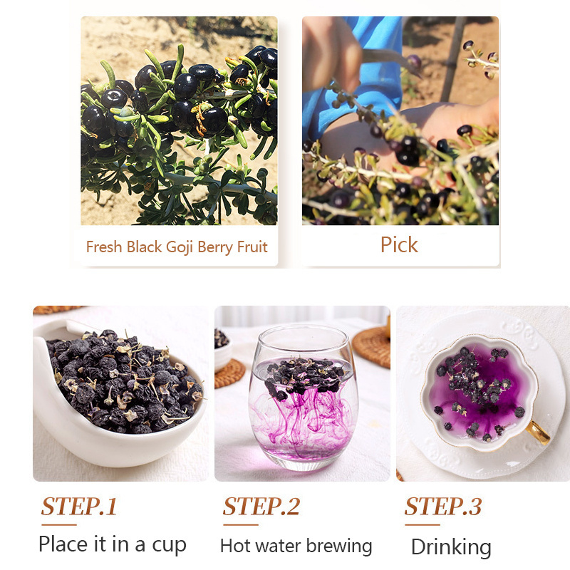 Wholesale High Quality Chinese Tradition Herbal Dried Black Goji Berry Black Wolfberry Black Berries