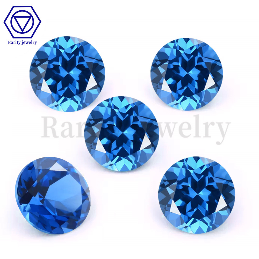 Rarity Factory Directsale Price sapphire gemstone lab grown synthetic spinel round cut royal blue price per carat