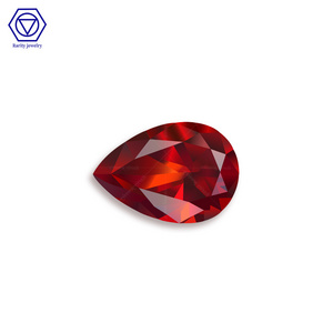 Rarity Factory Full Sizes VVS Red color Diamond Synthetic Loose Pear Moissanite for Jewelry