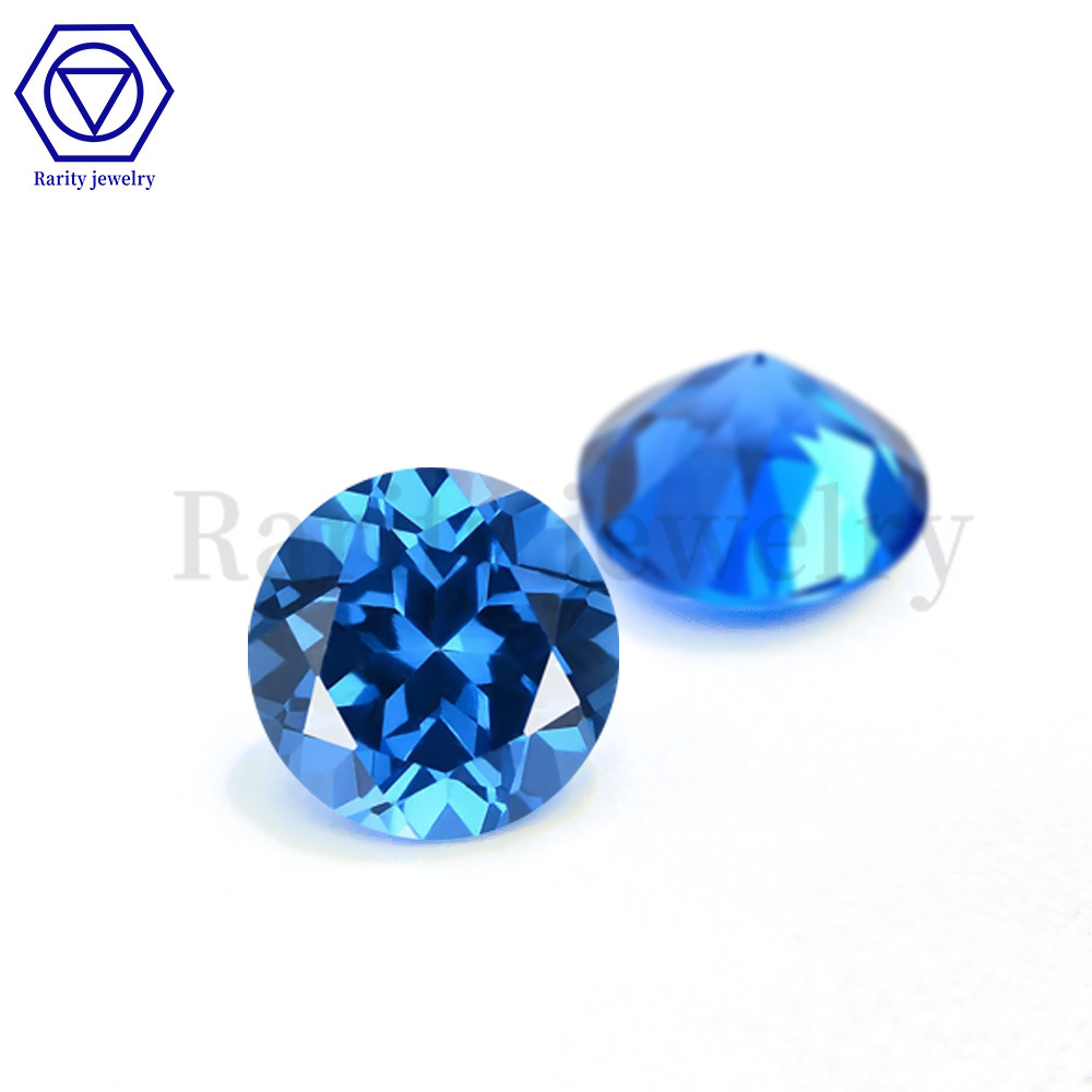 Rarity Factory Directsale Price sapphire gemstone lab grown synthetic spinel round cut royal blue price per carat