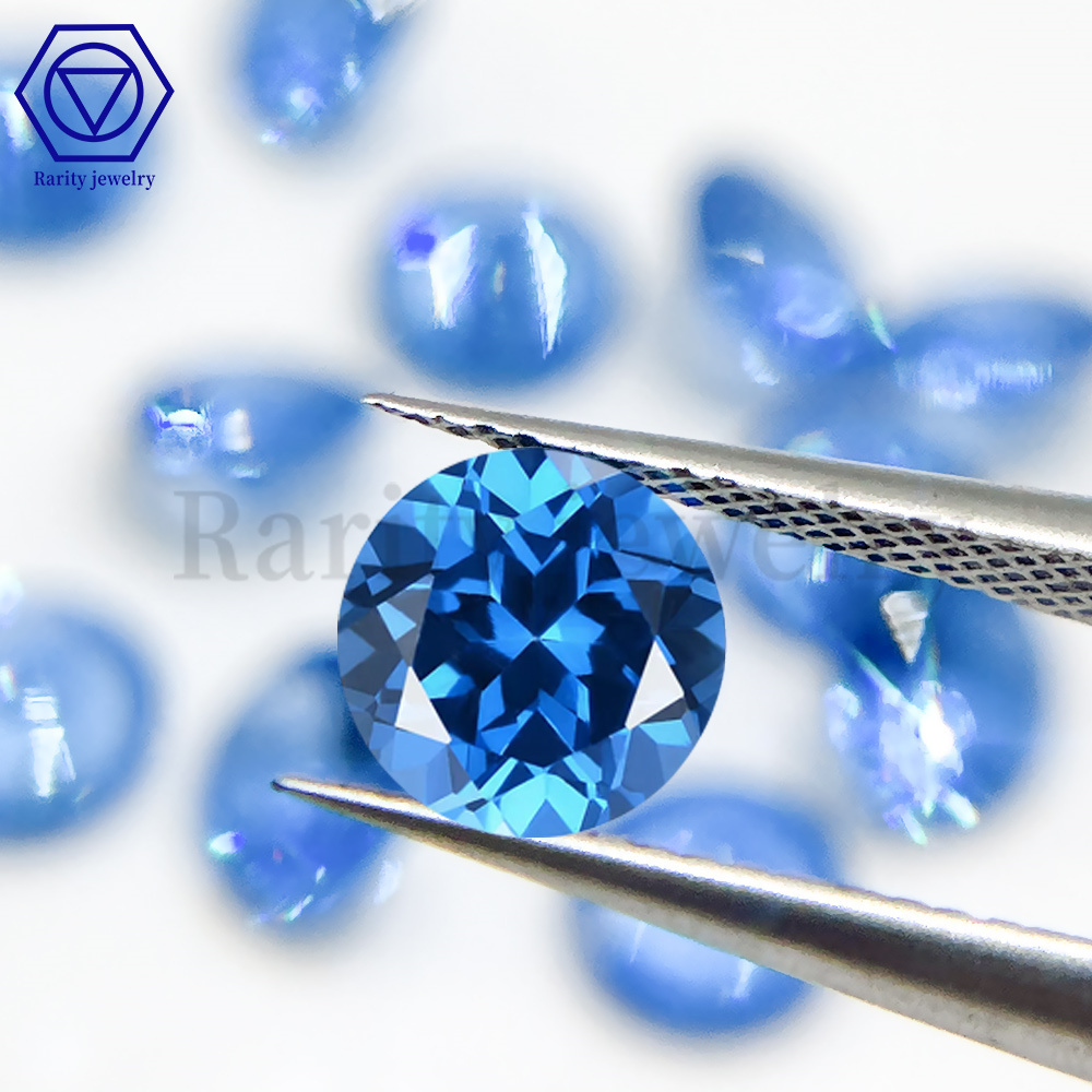 Rarity Factory Directsale Price sapphire gemstone lab grown synthetic spinel round cut royal blue price per carat