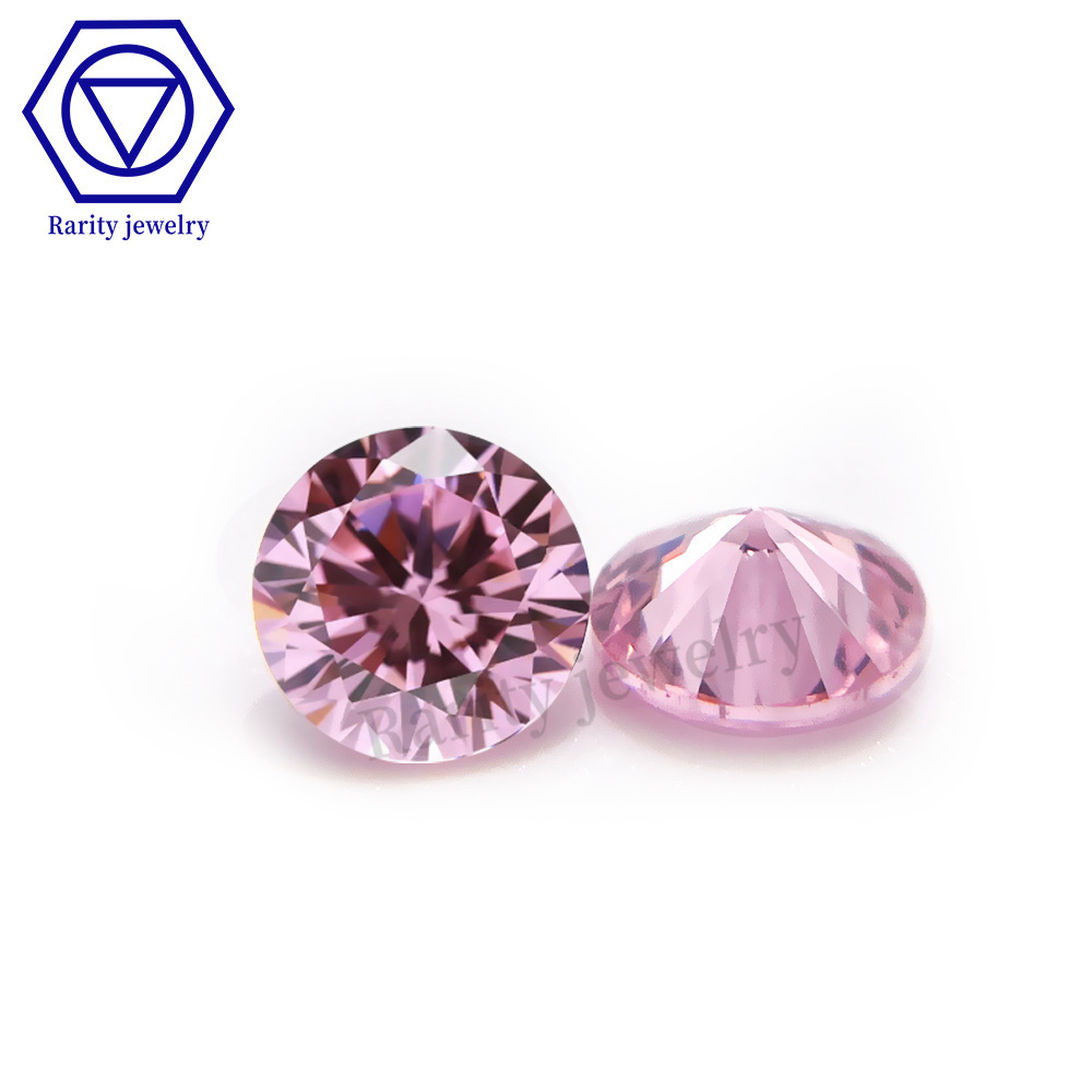 Rarity Hot sale factory Pink Cz Loose Diamond Diamond Stone Cubic Gold Plated Jewellery  Cubic Zirconia Price Per Gram