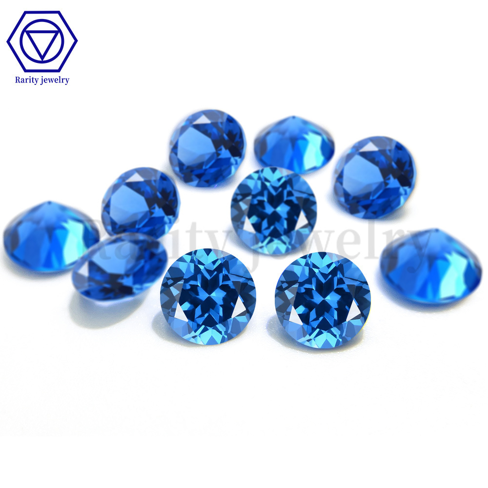 Rarity Factory Directsale Price sapphire gemstone lab grown synthetic spinel round cut royal blue price per carat