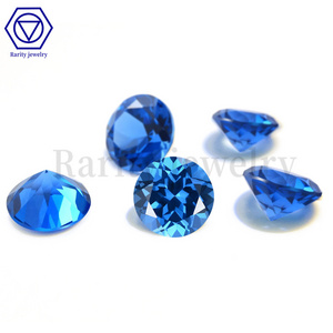 Rarity Factory Directsale Price sapphire gemstone lab grown synthetic spinel round cut royal blue price per carat