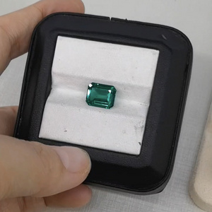 Rarity ready to ship  factory price lab grown diamond colombian emerald stone 6*8mm green emerald for jewelry making