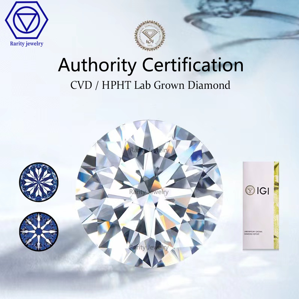 Rarity wholesale Price best Quality VvS1 Diamond Lab Grown Round Brilliant 0.5ct HPHT CVD Synthetic Lab Diamond Loose for Sale