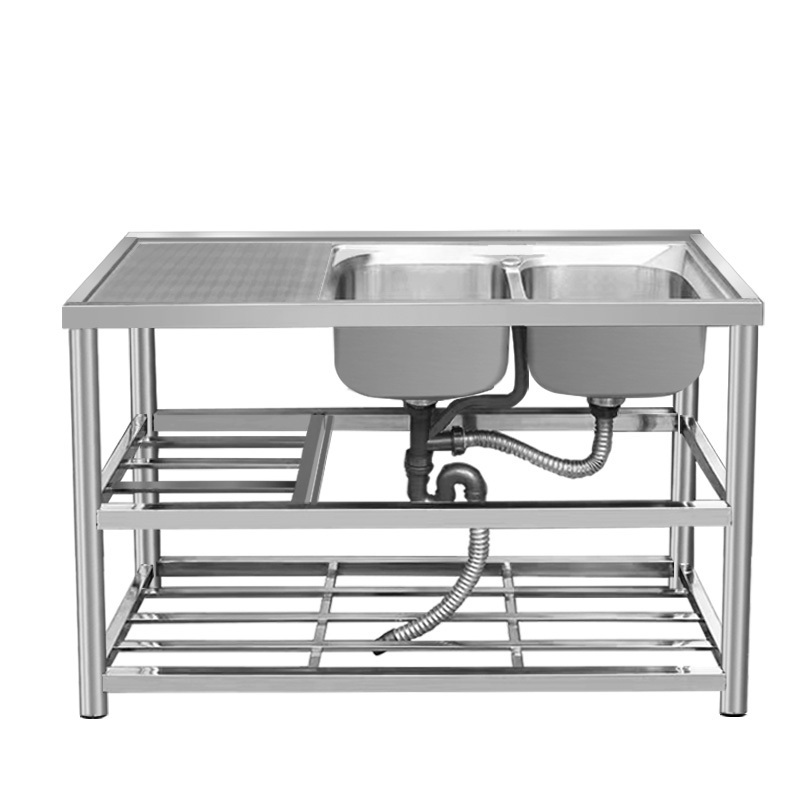 Kitchen Sinks Double Bowl Restaurant Commercial Sink Stainless Steel