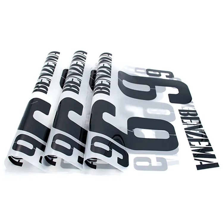 Heat DTF Transfer Football Soccer Jersey  Designs Letters Name And Numbers Label Heat Transfers Sticker For T-shirt Numbers