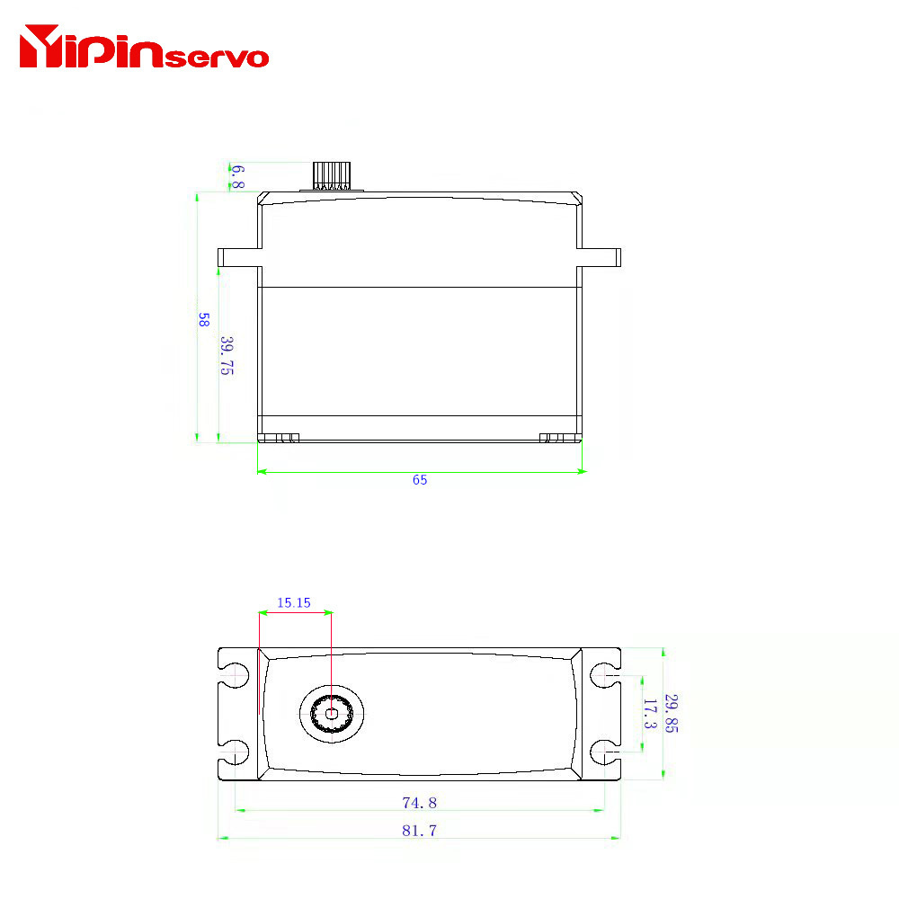 Yipinservo 120KG Large Torque Waterproof IP67 Digital Brushless Servo For 1/5 Scale RC Car Truck Boat Remote Control Toys