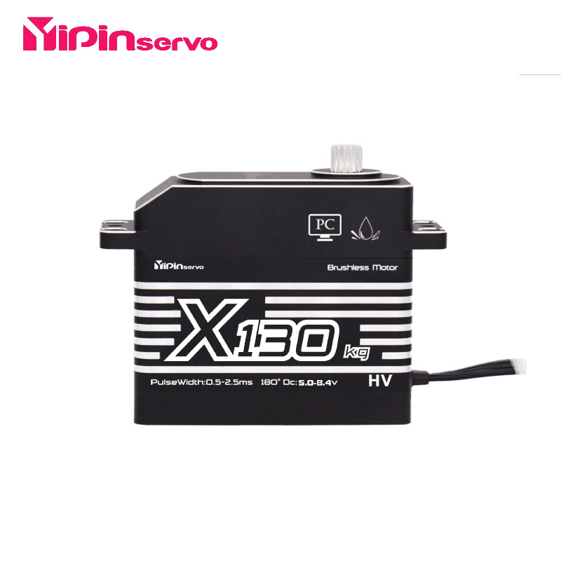 Yipinservo 130KG Large Torque Big RC Model Brushless IP67 Servo For 1/5 Scale RC Car Truck Boat Aircraft