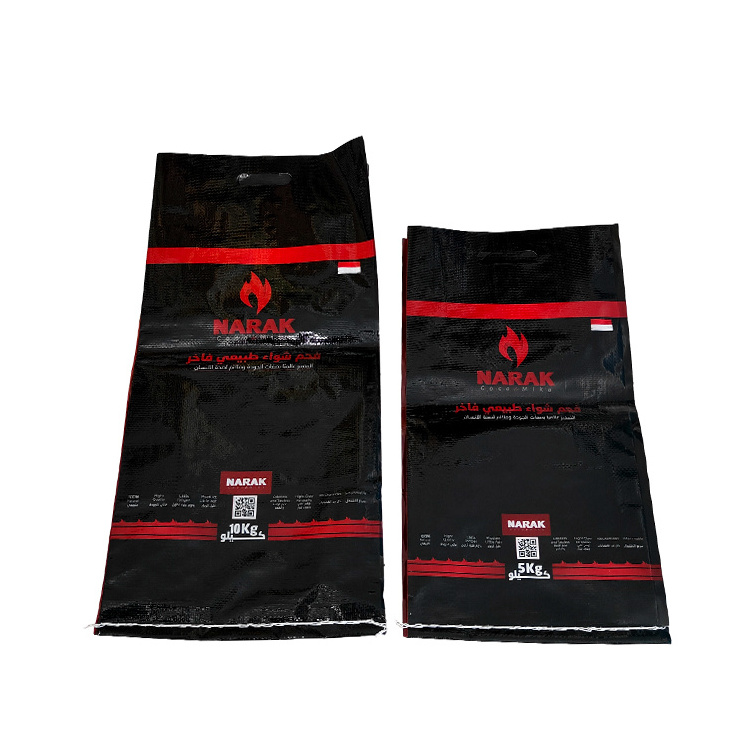 Promotion Custom Coal Bags Empty BBQ Charcoal Packaging Bag 5KG 10KG Bopp Laminated PP Woven Bag For Charcoal Moisture Proof