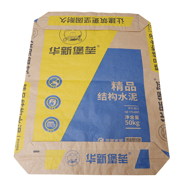 20Kg 25Kg 50Kg Kraft Paper Cement Bag Putty Powder Bag Cement